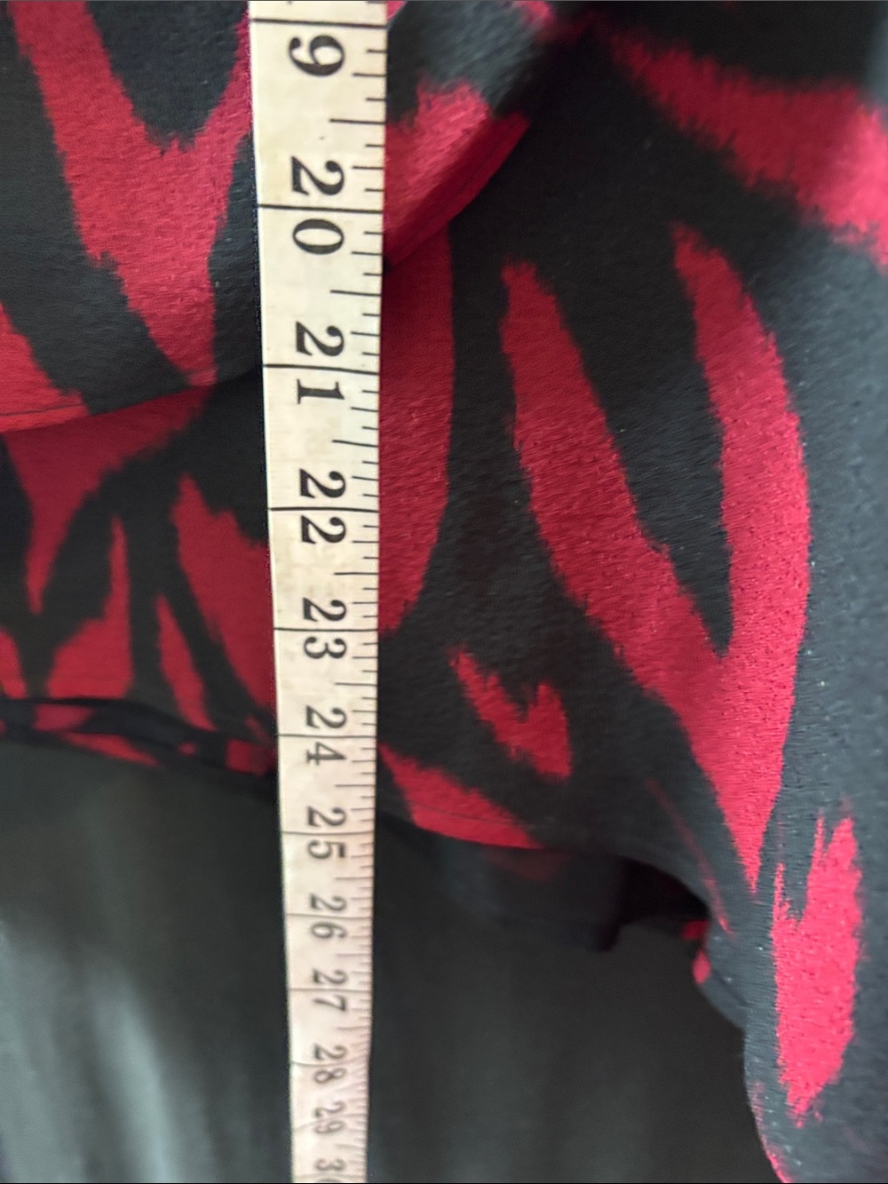 Donna Karan Red and Black Draped Long-Sleeve Blouse sz XL EUC - Picture 4 of 9